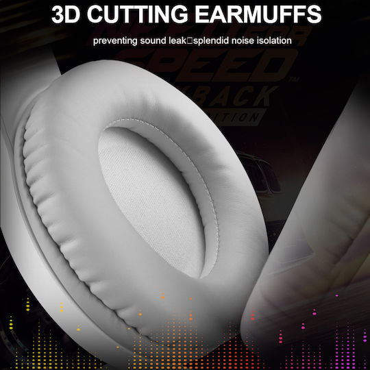 Redragon H260 Hylas Over Ear Gaming Headset με σύνδεση 2x3.5mm / USB Λευκό