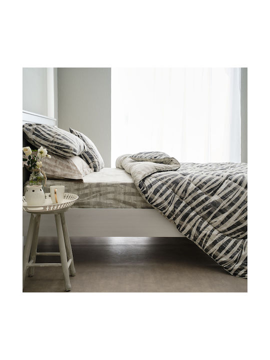 Charalambidis Textiles Safari Σετ Μαξιλαροθήκες με Φάσα Γκρι 52x72εκ.