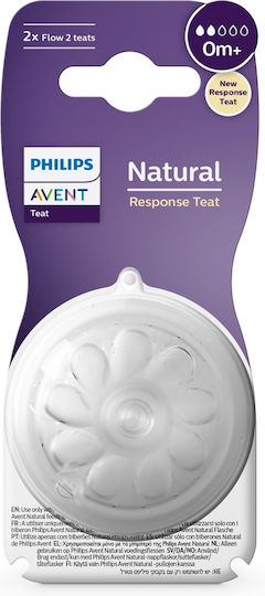 Philips Silicone Baby Bottle Teats Slow Flow for 0+ months 2pcs