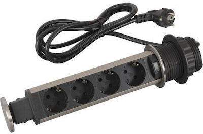 Legrand 4-Outlet Power Strip 2m Black