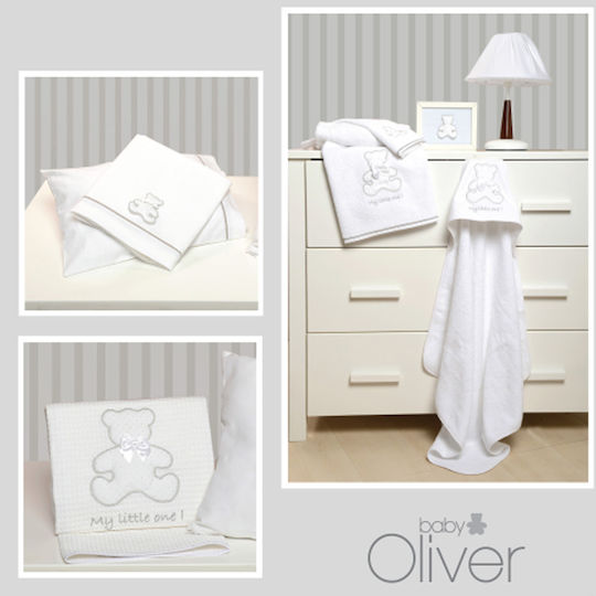 Baby Oliver Σετ Κούνιας Λευκό 3τμχ