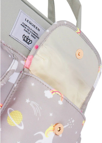 Lequeen Shoulder/Hand Diaper Bag Unicorn Gray 40x10x40cm.