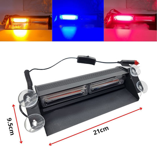 Auto-Signalleiste LED 12 / 24V Wasserdicht 7cm mit Rot Beleuchtung