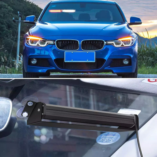 Auto-Signalleiste LED 12 / 24V Wasserdicht 7cm mit Rot Beleuchtung