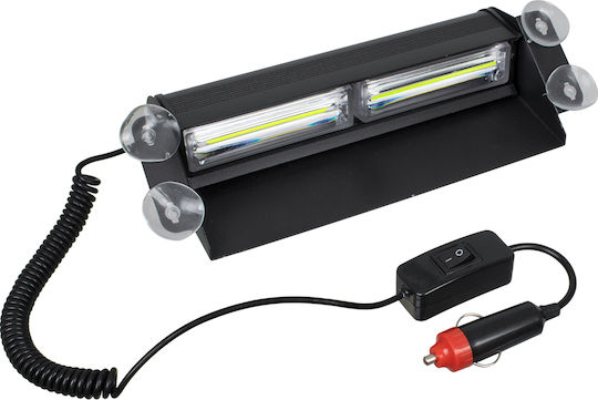Far Auto LED 12 / 24V Impermeabil 7cm cu Iluminare Roșie / Albastră