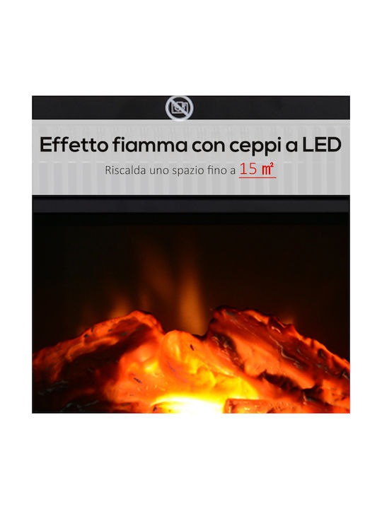 HomCom Επιδαπέδιο Ηλεκτρικό Τζάκι 600W 34x17cm