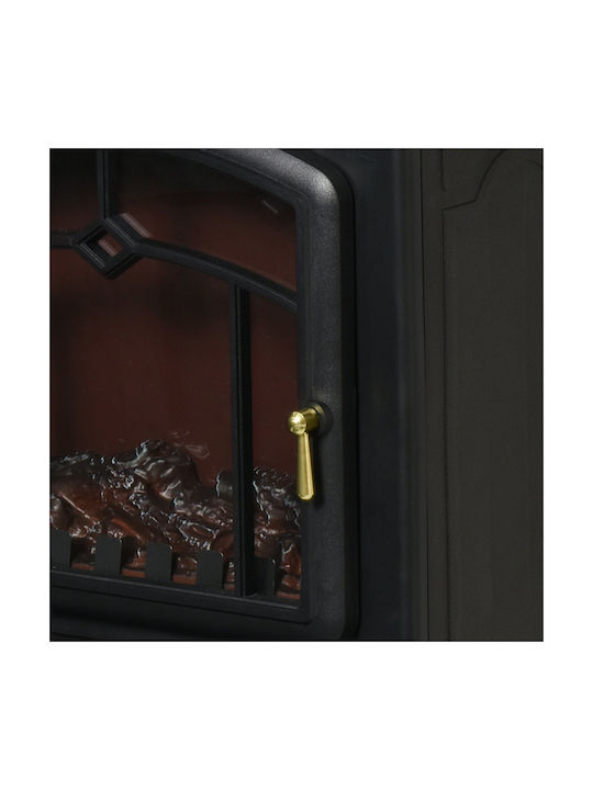 HomCom Επιδαπέδιο Ηλεκτρικό Τζάκι 1000W 45x54.8cm Μαύρο