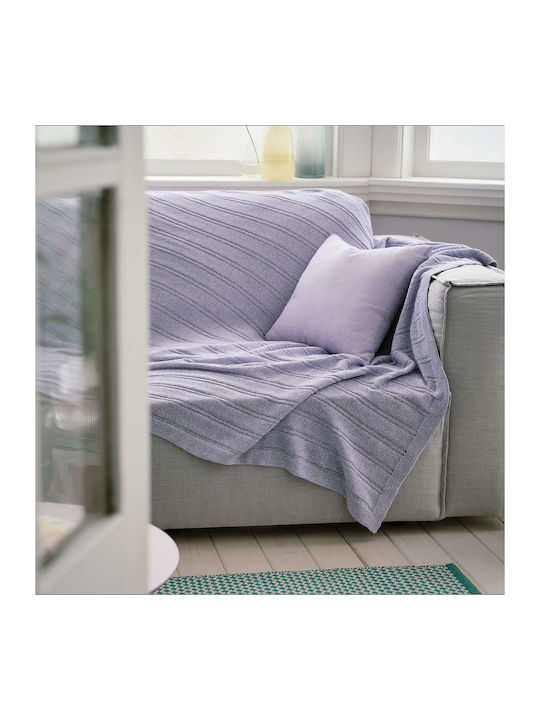 Gofis Home Cerelia 380 Ριχτάρι Πολυθρόνας Πλεκτό 135x170εκ. 19 Lilac 2007380190237