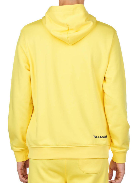 Karl Lagerfeld Men's Sweatshirt with Hood Yellow