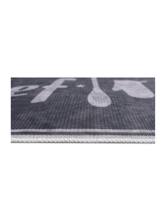 Beauty Home Kitchen Mat Runner Waterproof Black 60x160cm