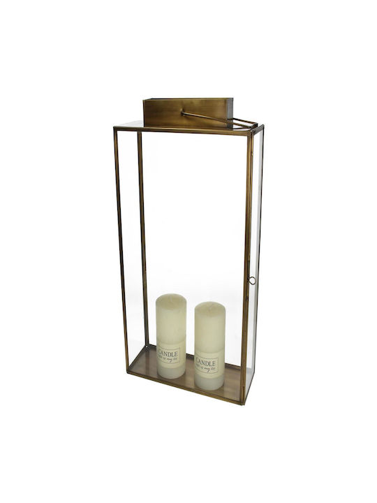 ArteLibre Laterne Metallisch Gold 28x11x46cm 1Stück