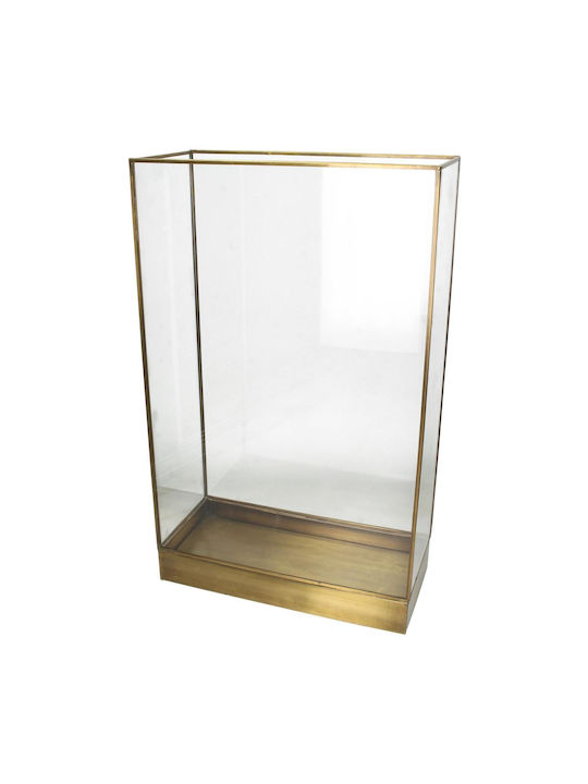 ArteLibre Floortop Metallic Lantern Gold 34x15x55cm