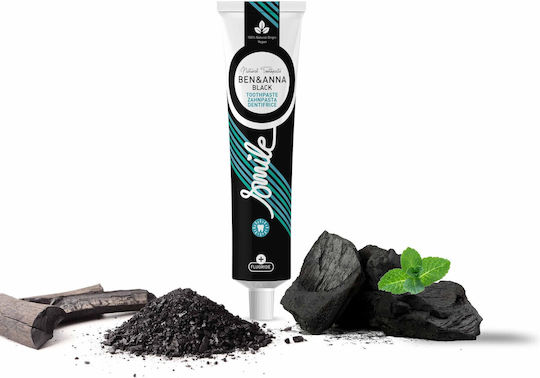 Ben & Anna Black Toothpaste with Active Charcoal for Whitening 75ml