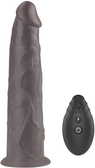 Lovetoy Dual Layered Nature Cock Realistischer Vibrator mit Fernbedienung 22,8cm Braun
