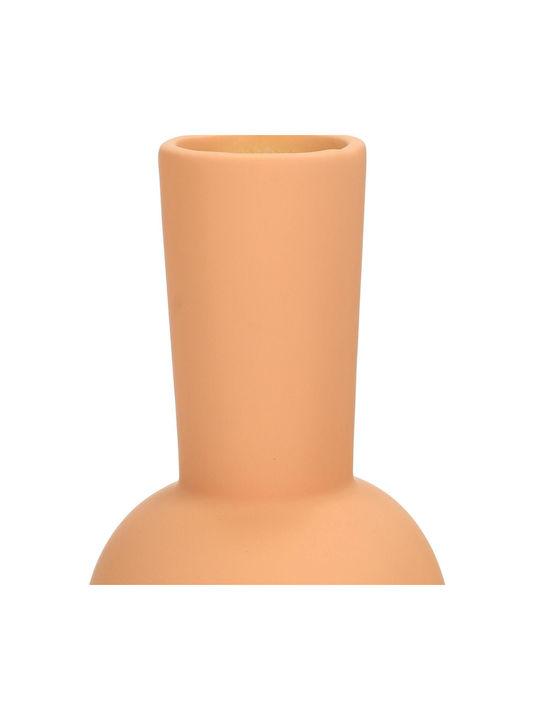 Zaros Decorative Vase Minimal Orange 10.7x10x19.7cm