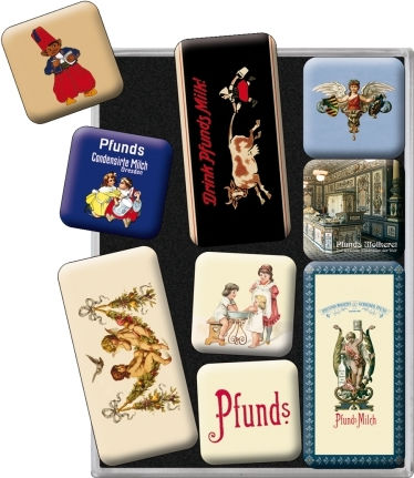 Nostalgic Art Pfunds Правоъгълена Магнитни сетове Метални 7x10бр 9pcs