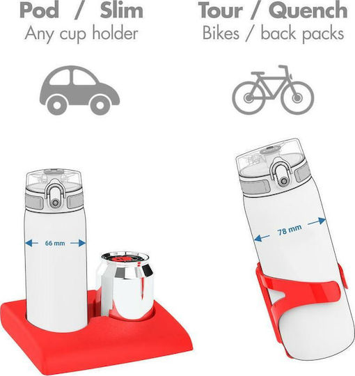 Ion8 Leak Proof Steel Water Bottle Flasche Thermosflasche Rostfreier Stahl BPA Frei 500ml Lilac mit Mundstück