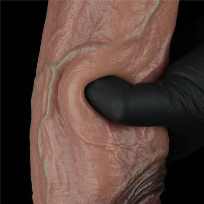 Lovetoy Realistic Silicone Dildo with Scrotum & Suction Cup Flesh 28cm