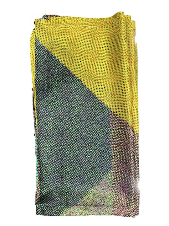 Women's Scarf Silk Line YELLOW/GREEN HP-110510-RD5Z