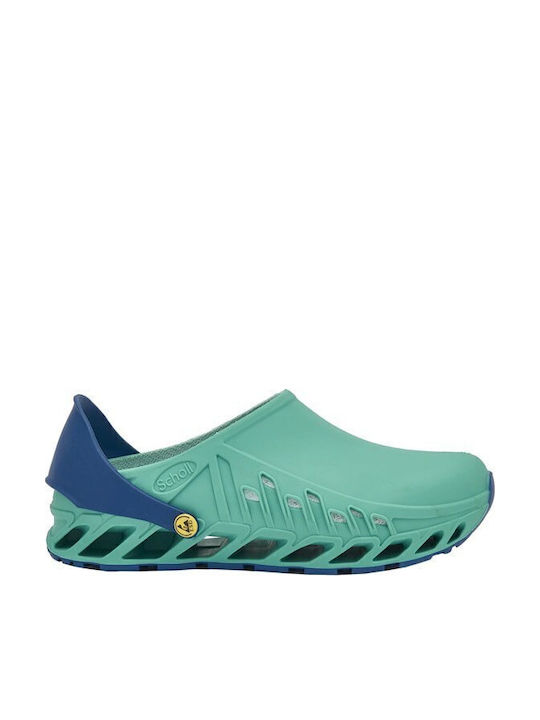 Scholl Anatomic Green Clogs