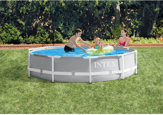 Intex Intex Prism Metallrahmen Rundes Schwimmbecken PVC 4485l mit Metallic-Rahmen 305x76cm Blau