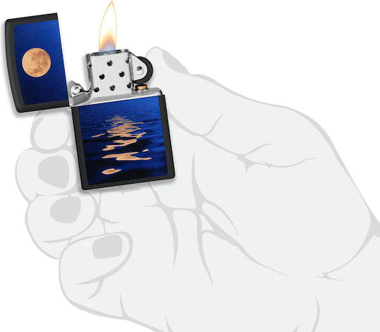 Zippo Moon Sunset Brichetă Rezistentă La Vânt Cu Flacără Multicoloră