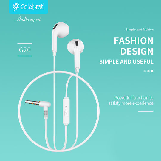 Celebrat G20 Earbuds Freihändig Kopfhörer mit Stecker 3.5mm Schwarz