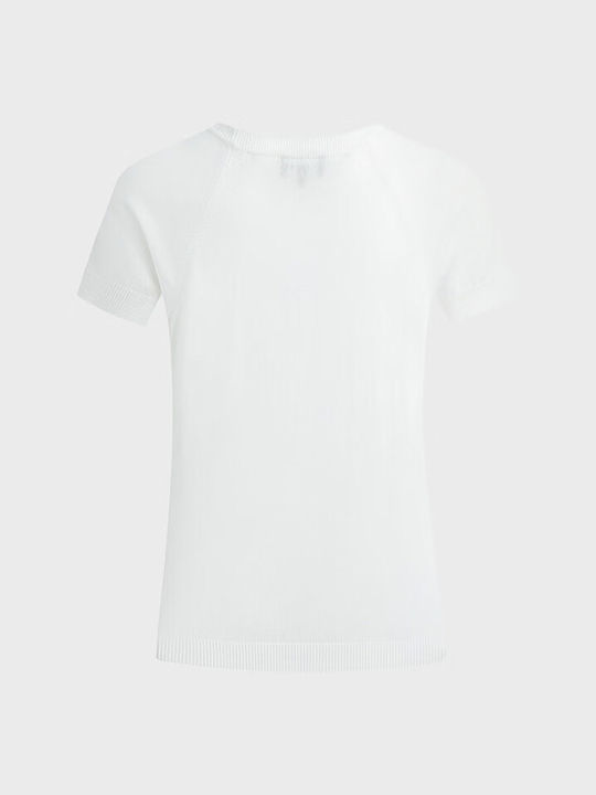 Emporio Armani Damen Sommer Bluse Baumwolle Kurzärmelig Weiß