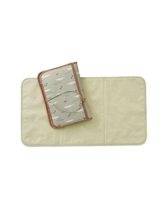 Fresk Portable Changing Pad Crocodile made of Fabric Green 18x26cm