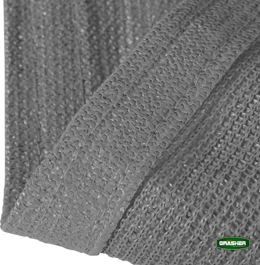 Grasher Ε220 Triunghi Umbrela Sail Gri Cu cerc 5m 180gr/m²