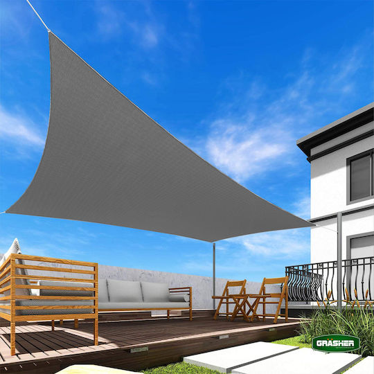 Grasher Ε220 Правоъгълена Shade Sail Сив С парчета 3x4m 180гр/кв.м