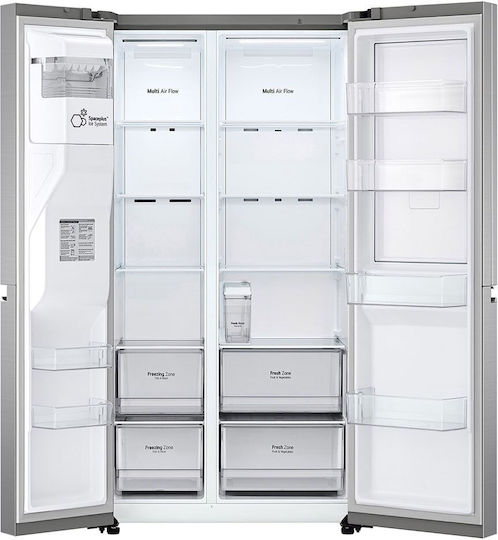 LG Ψυγείο Ντουλάπα 632lt Total NoFrost Υ179xΠ91.3xΒ73.5εκ. Inox GSJV71PZTE