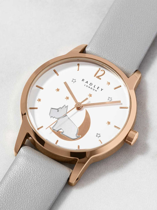 Radley Дамски Часовник 30.5мм Кварцов със Сива Кожена Каишка
