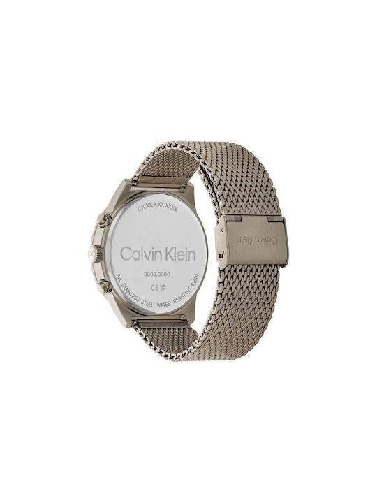 Calvin Klein Impressive Watch Chronograph Battery with Gray Metal Bracelet