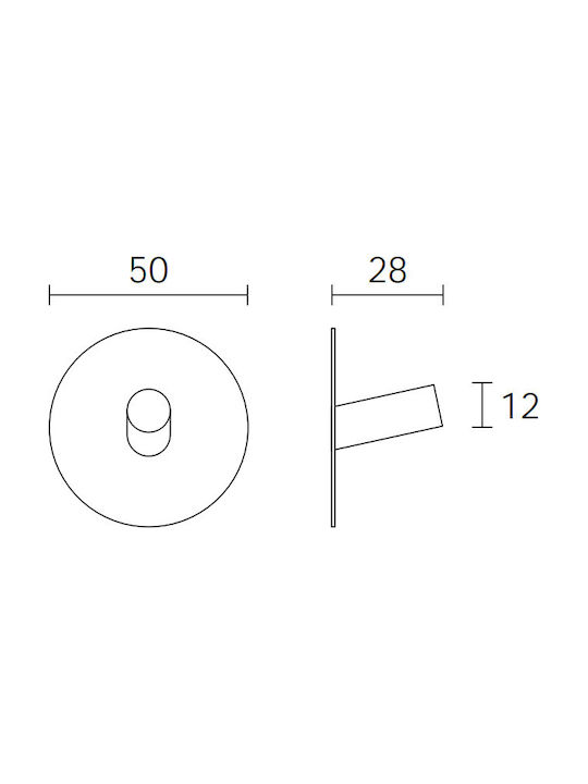 Conset Agățătoare de Perete Metalică Chrome 1buc