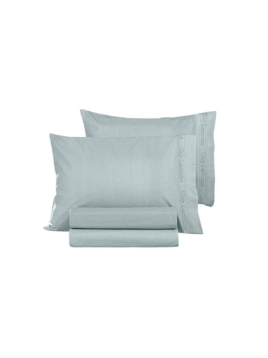 Guy Laroche Sheet Semi Double with Elastic 120x200+32cm. Color Plus Mint