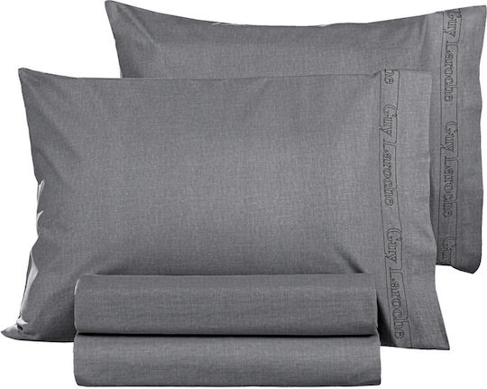 Guy Laroche Sheet Semi Double with Elastic 120x200+32cm. Color Plus Anthracite
