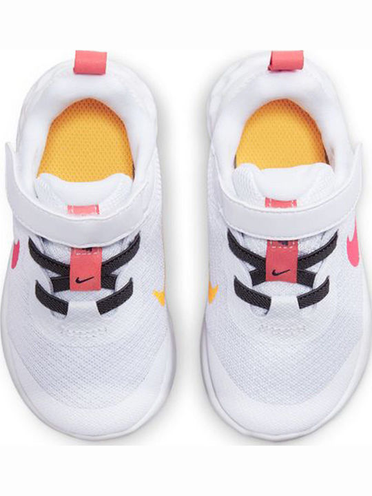 Revolution 6 Încălțăminte Sport Copii Alergare Cu Închidere Hoop & Loop Alb / Gridiron / Laser Orange / Sea Coral