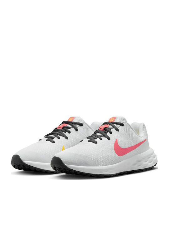 Revolution Revolution 6 Kids Sports Shoes Running with Laces White / Sea Coral / Gridiron / Laser Orange