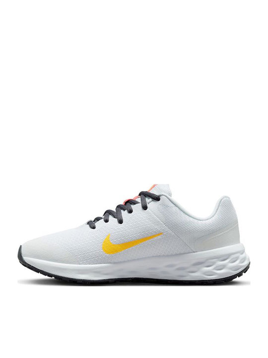 Revolution Revolution 6 Kids Sports Shoes Running with Laces White / Sea Coral / Gridiron / Laser Orange