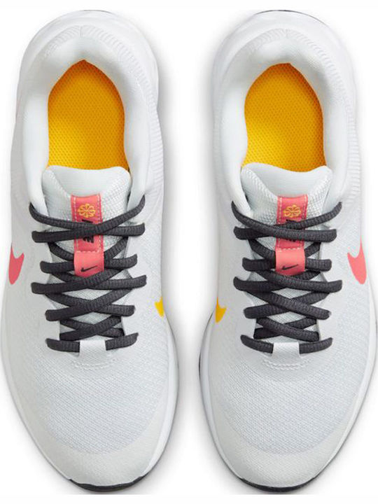 Revolution Revolution 6 Kids Sports Shoes Running with Laces White / Sea Coral / Gridiron / Laser Orange