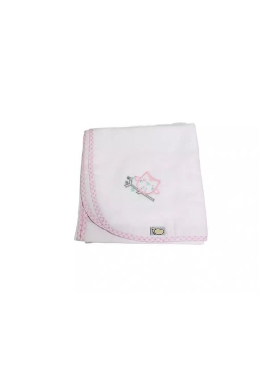 Figlio Bino Cotton Swaddle Wrap White 88x90cm.