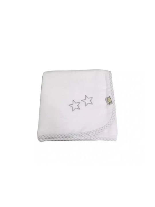 Figlio Bino Cotton Swaddle Wrap White 88x90cm.