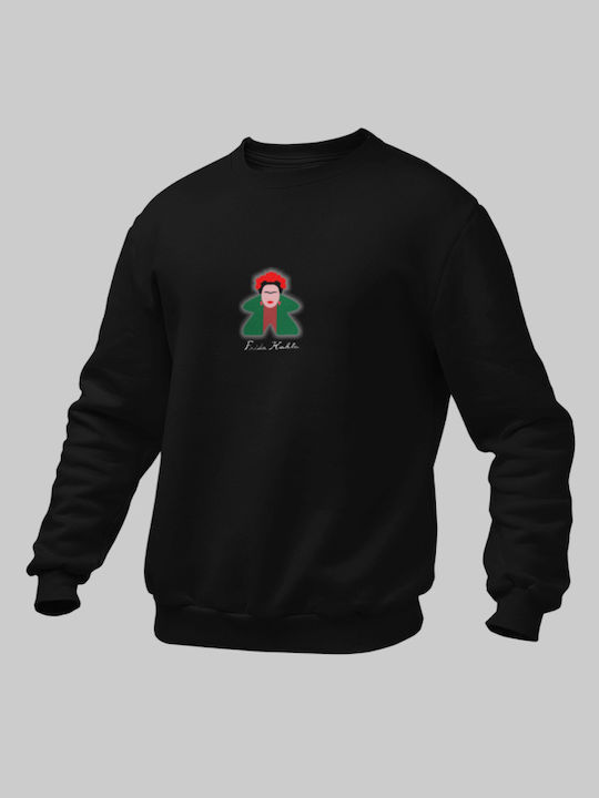 Frida Kahlo Meeple Kinder Sweatshirt - SCHWARZ