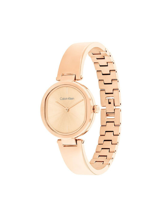 Calvin Klein Watch with Pink Gold Metal Bracelet