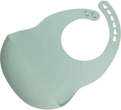 Tryco Waterproof Bib Silicone with Button & Pocket Mint