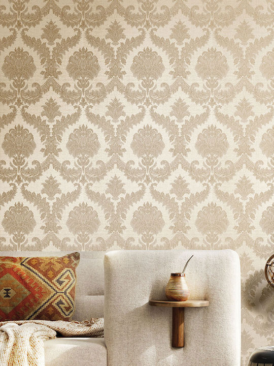 Wallpaper Vinyl Beige L1005xW53cm Washable