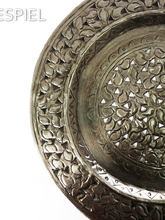 Espiel Aluminum Round Decorative Tray Gold 50x50cm