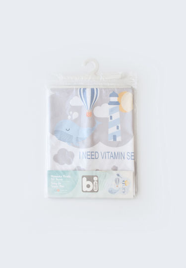 Bi Baby Ocean Family Waterproof Changing Pad White 50x75cm.