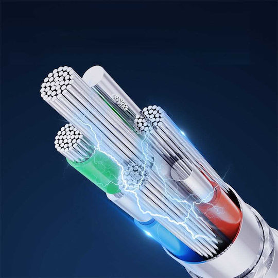 Joyroom S-UM018A13 Geflochten USB 2.0 auf Micro-USB-Kabel Weiß 1.2m 1Stück